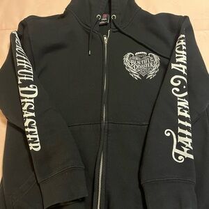 Beautiful Disaster Black Zip-Up Jacket
